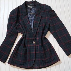 Donna Karan Women's Plaid Blazer